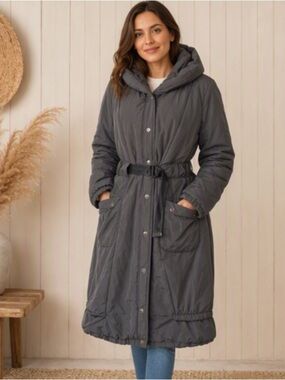 🌷ENTRATA🌷 Designer Long Button Coat & Waist Belt​​